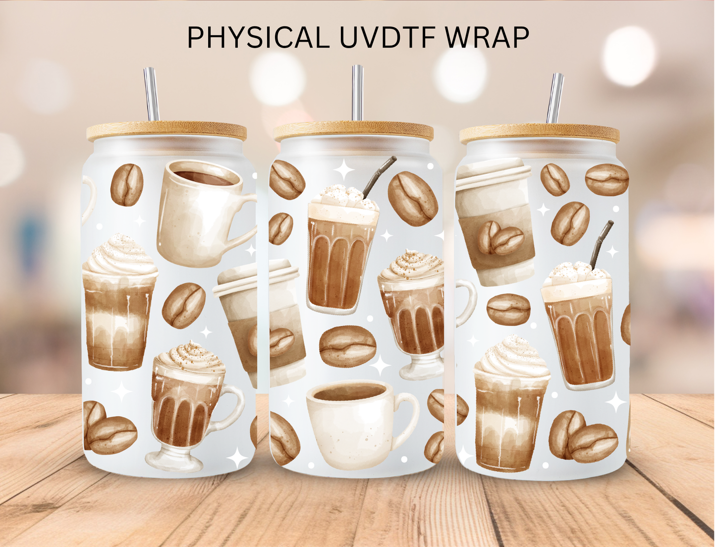 Coffee - 16 oz / 20 oz Libby UV DTF Wrap
