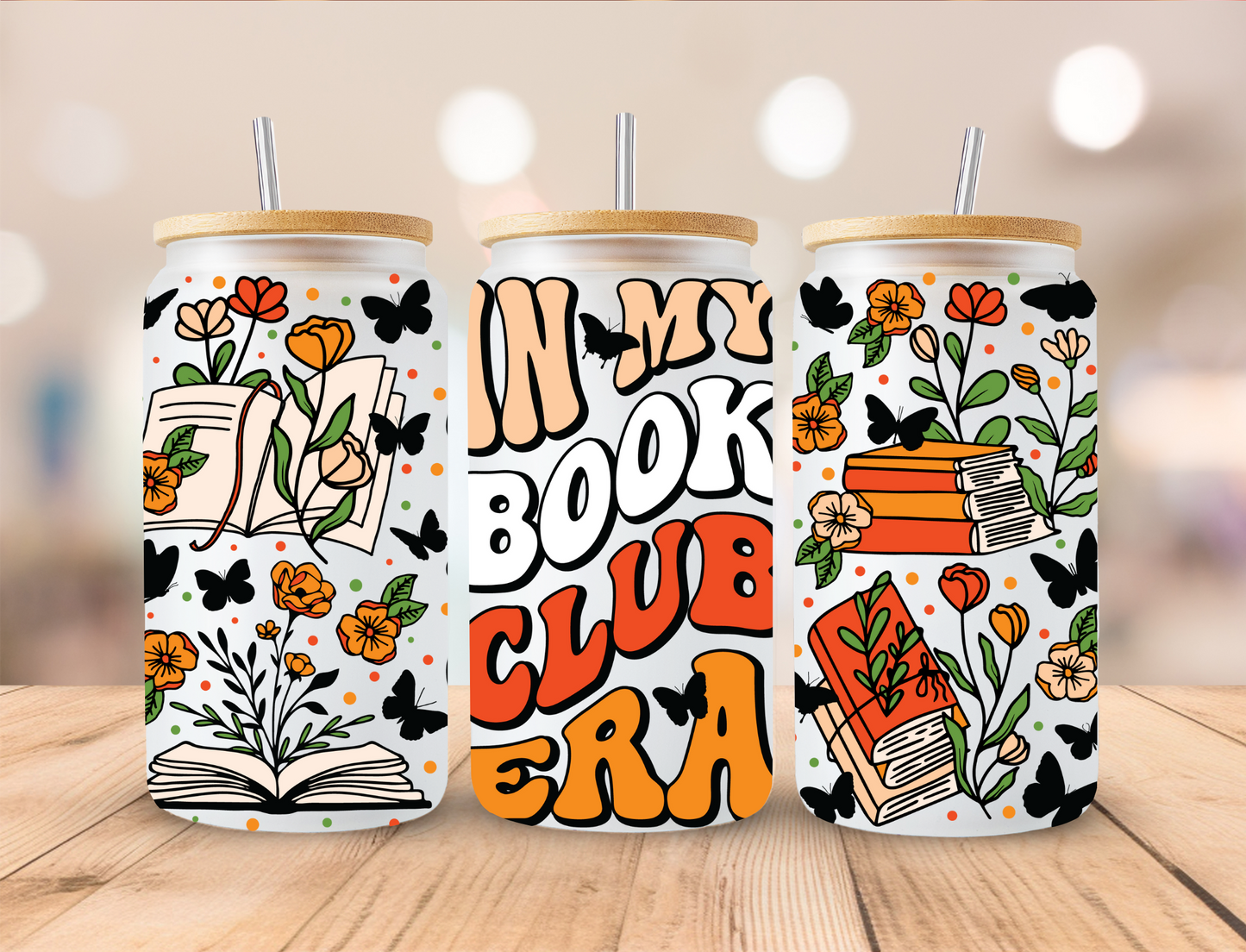 In My Book Club Era- 16 oz / 20 oz Libby UV DTF Wrap