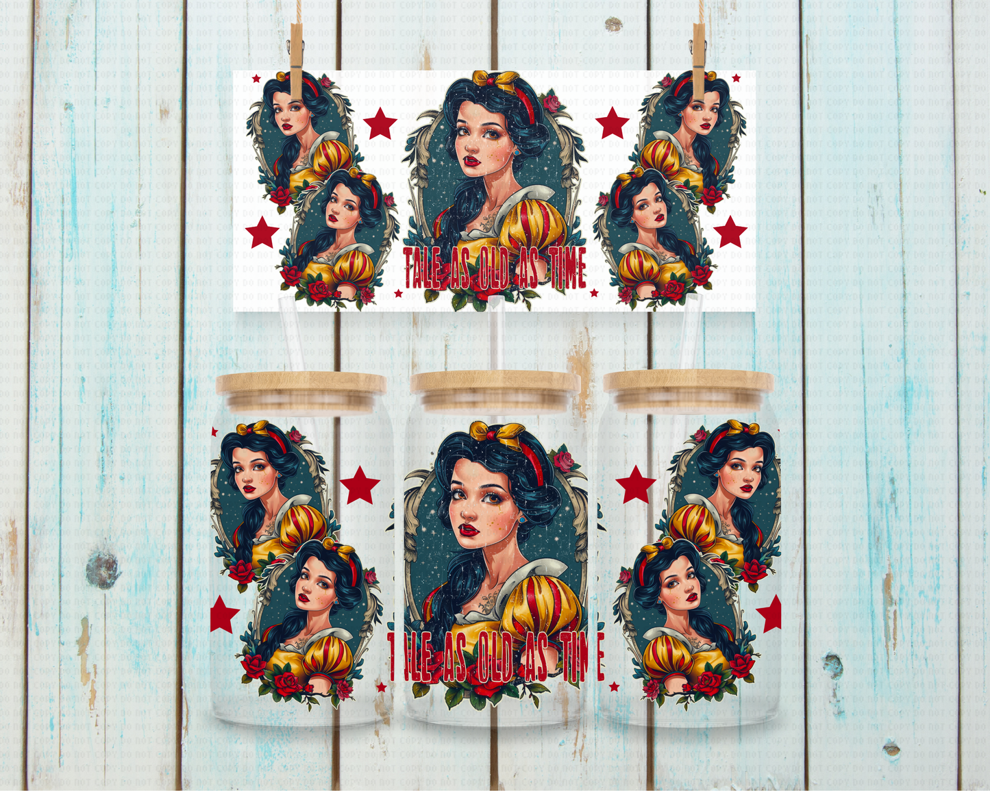 Tale As old as Time - 16 oz / 20 oz Libby UV DTF Wrap EXCLUSIVE