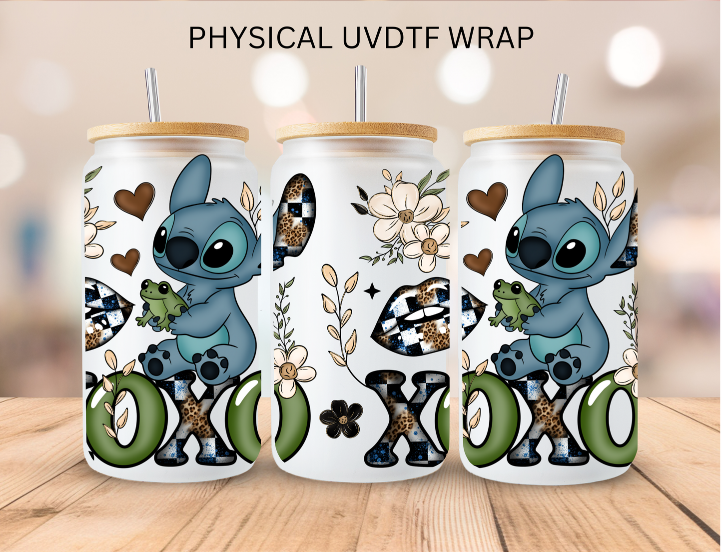 Camo Blue Alien - 16 oz / 20 oz Libby UV DTF
