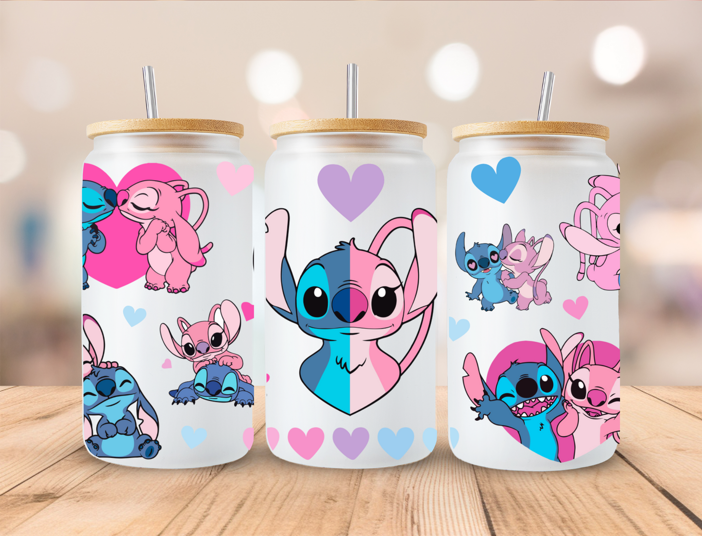 Valentines Alien Love - 16 oz Libby UV DTF Wrap