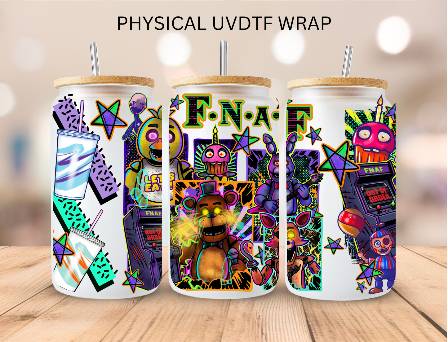 FNAF Five Nights At Freddies - 16 oz / 20 oz Libby UV DTF