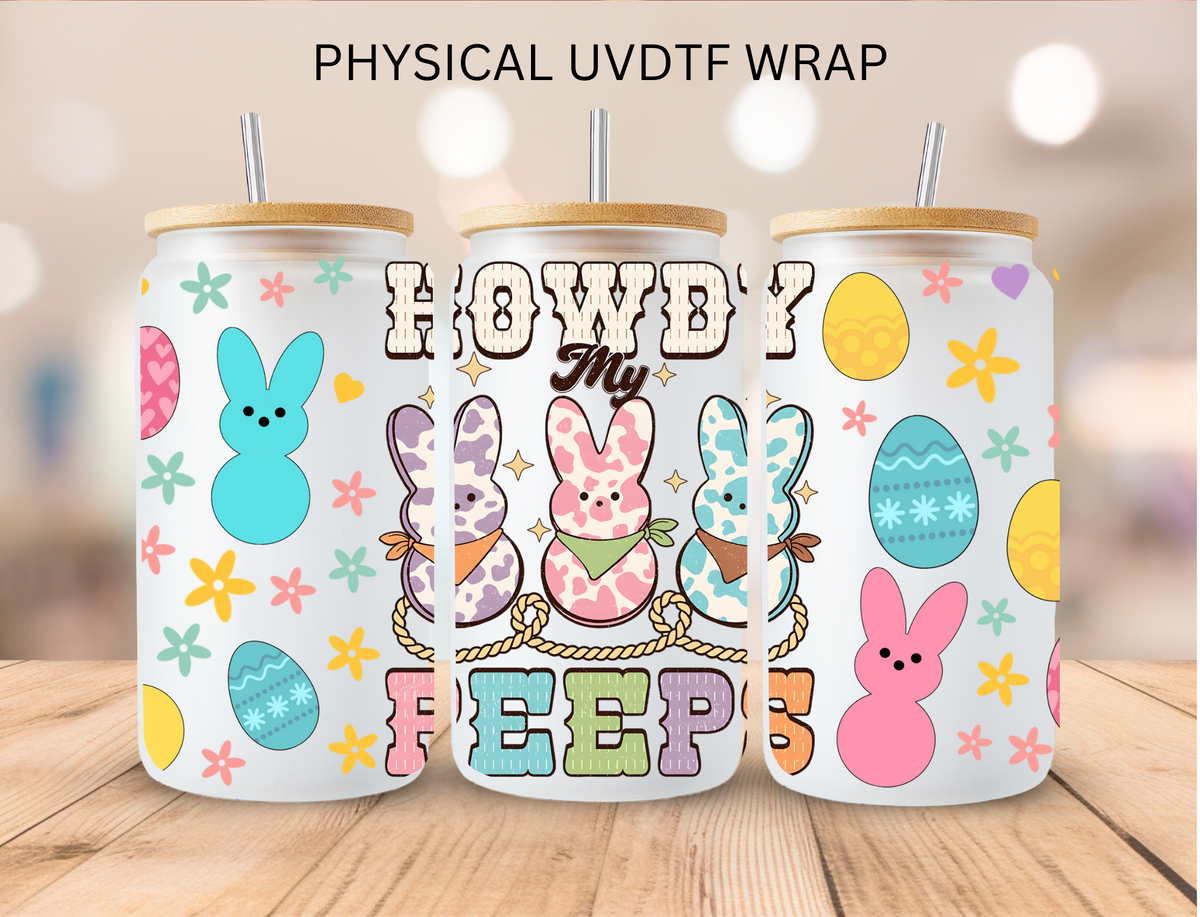 Easter Howdy Peeps - 16 oz / 20 oz Libby UV DTF
