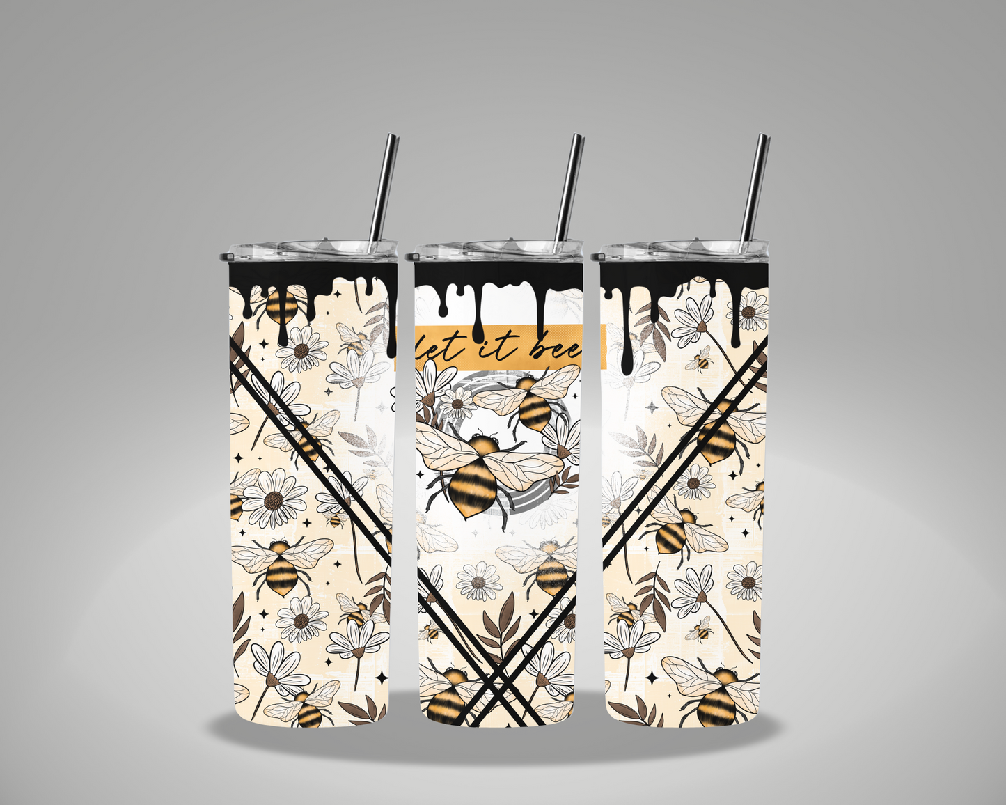 Let It Bee - 20oz Skinny Tumbler Wrap CERRAS EXCLUSIVE