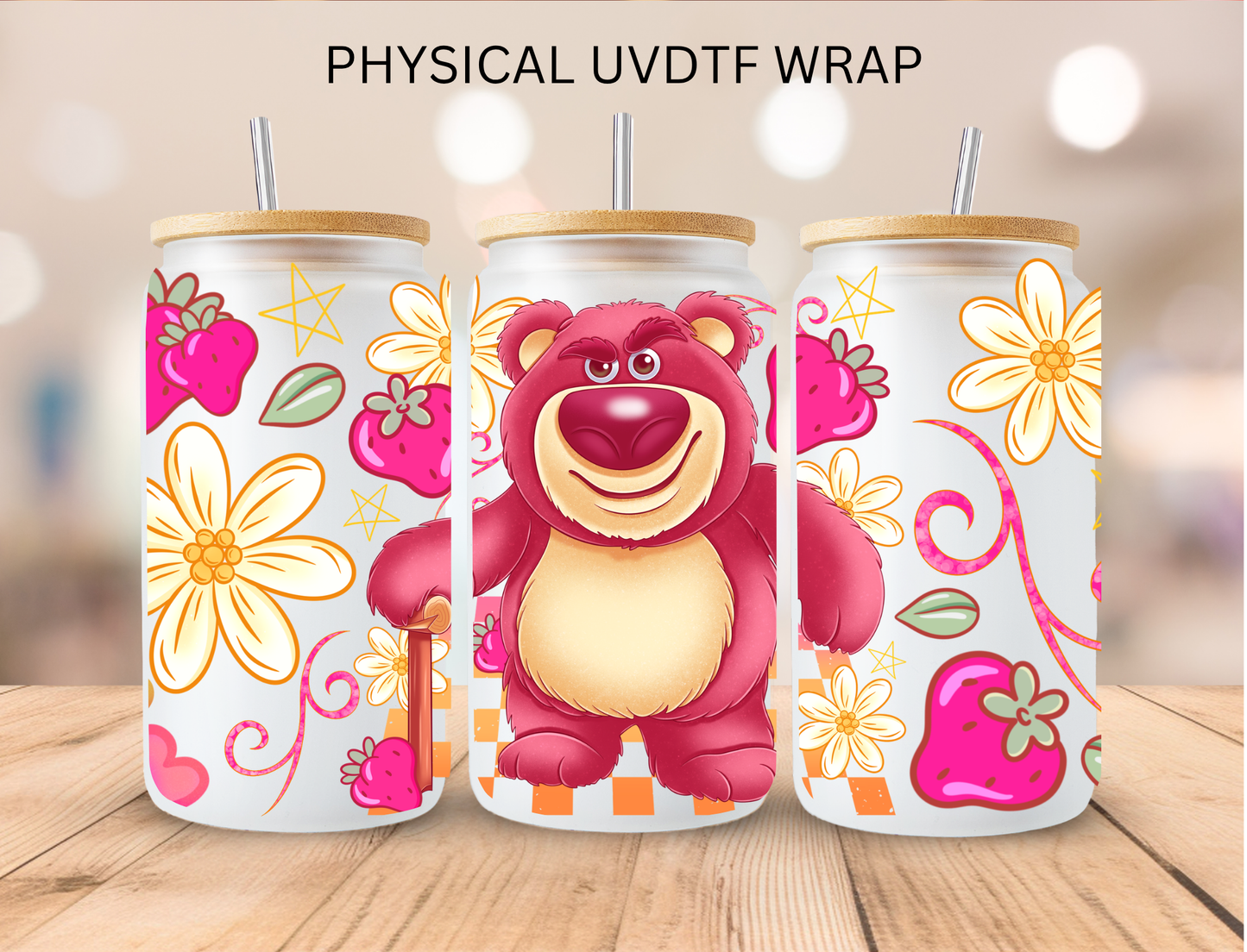 Lotso Bear - 16 oz / 20 oz Libby UV DTF Wrap