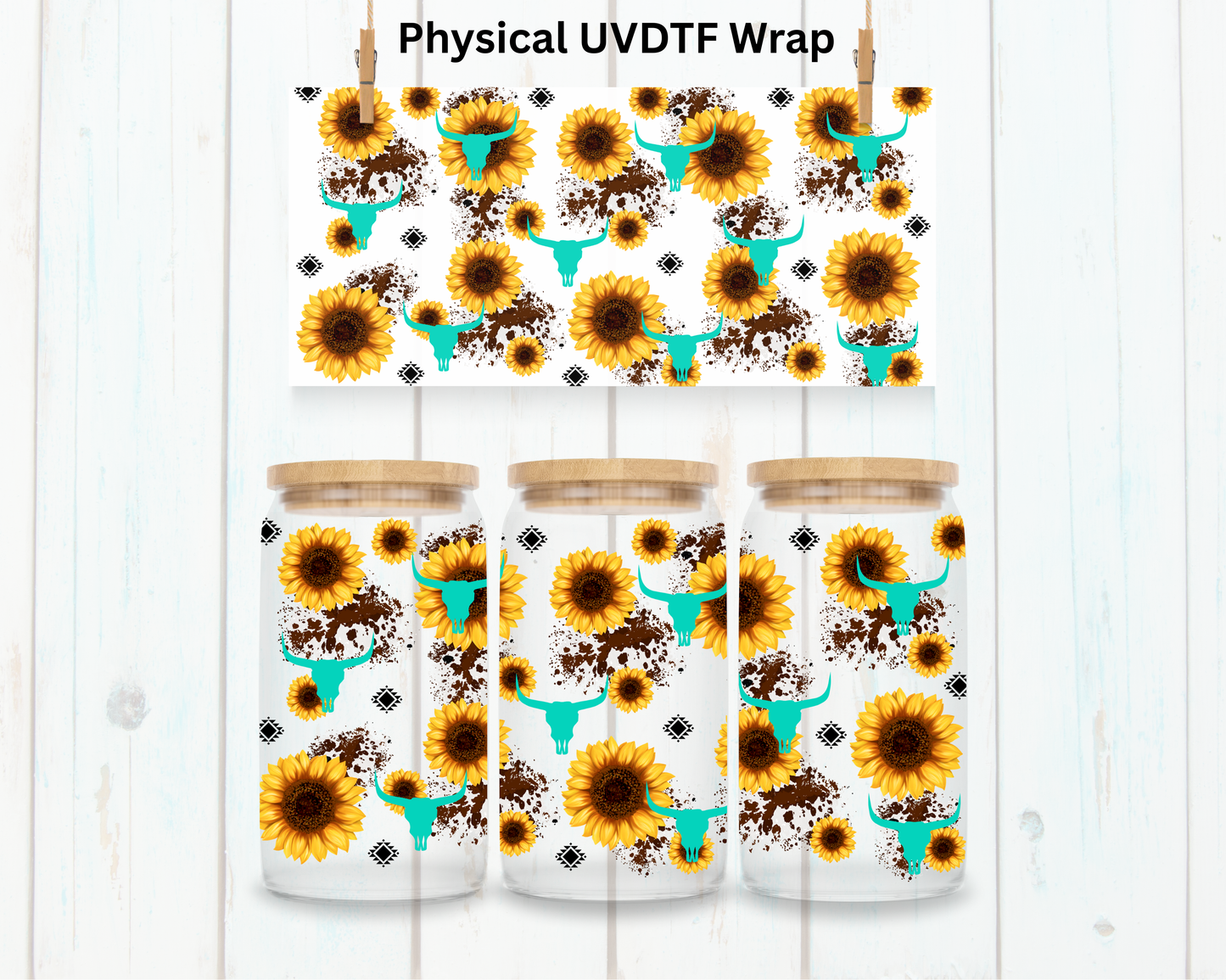 Western Sunflower - 16 oz / 20 oz Libby UV DTF