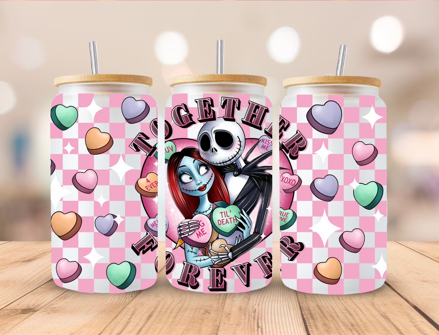 Nightmare Valentine Together Forever - Libby UV DTF Wrap EXCLUSIVE DESIGNED