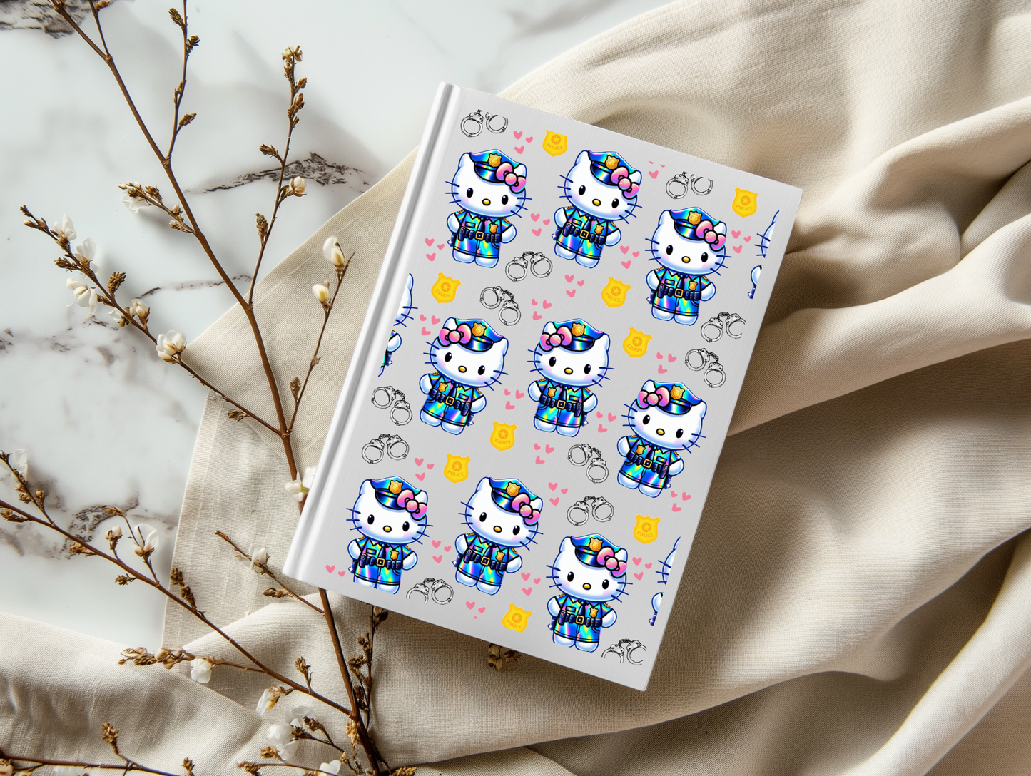 Police Kitty - A5 Notebook UV DTF Wrap