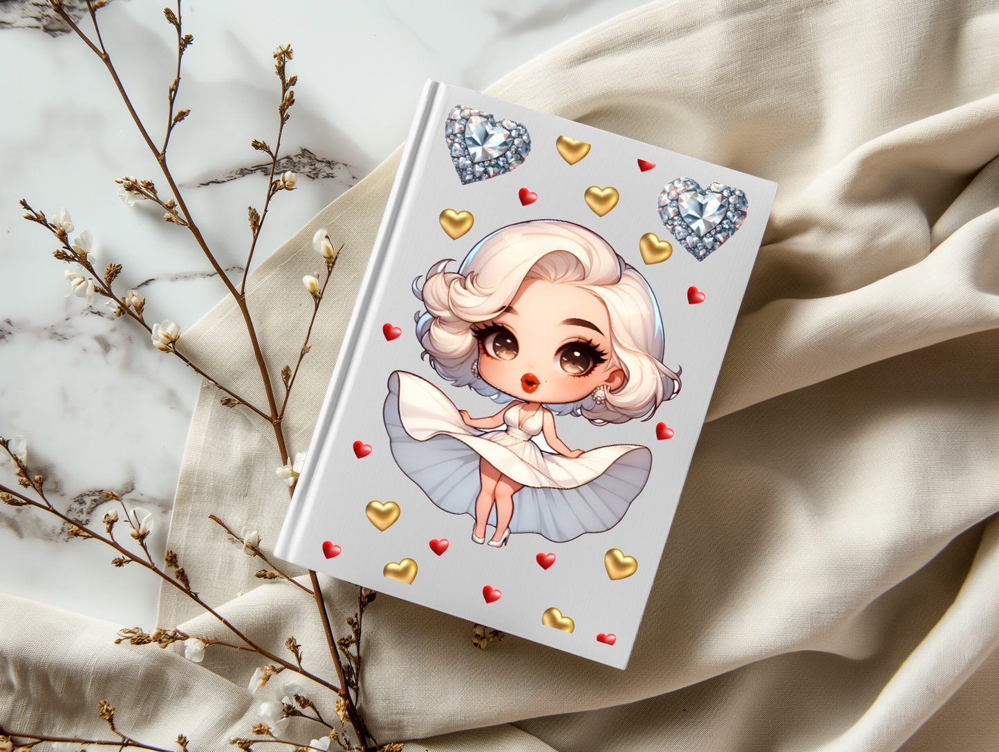 Monroe Lady - A5 Notebook UV DTF Wrap