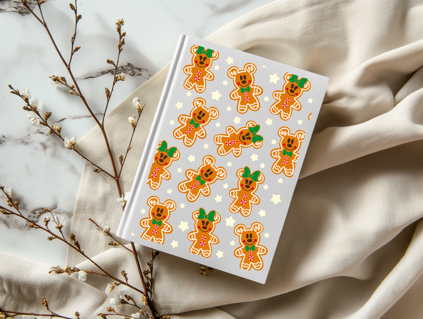 Mouse Gingerbread - A5 Notebook UV DTF Wrap