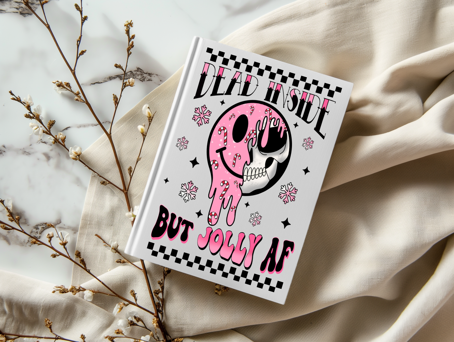 Christmas Dead Inside But Jolly - A5 Notebook UV DTF Wrap