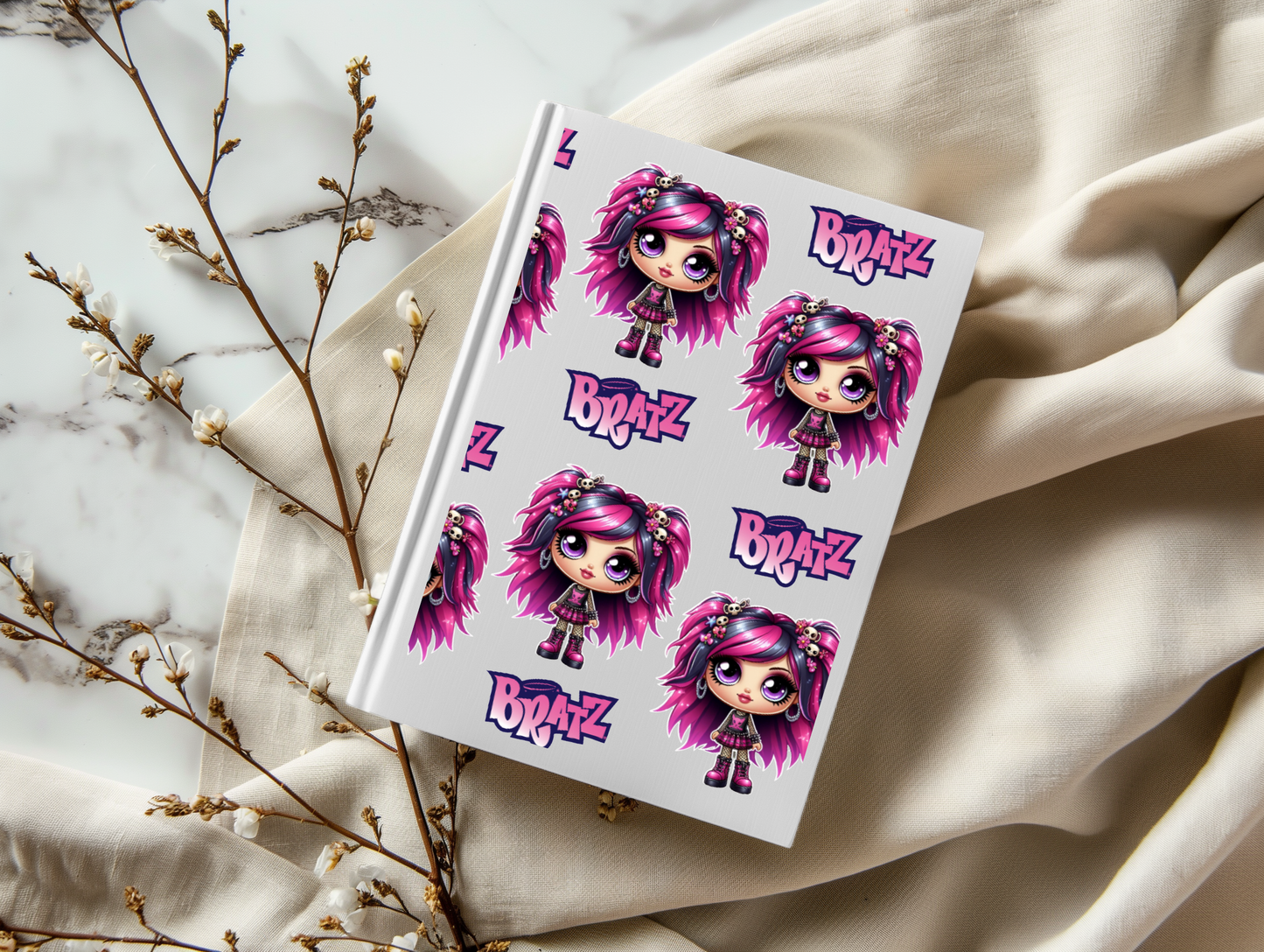 Purple Bratz Girl - A5 Notebook UV DTF Wrap