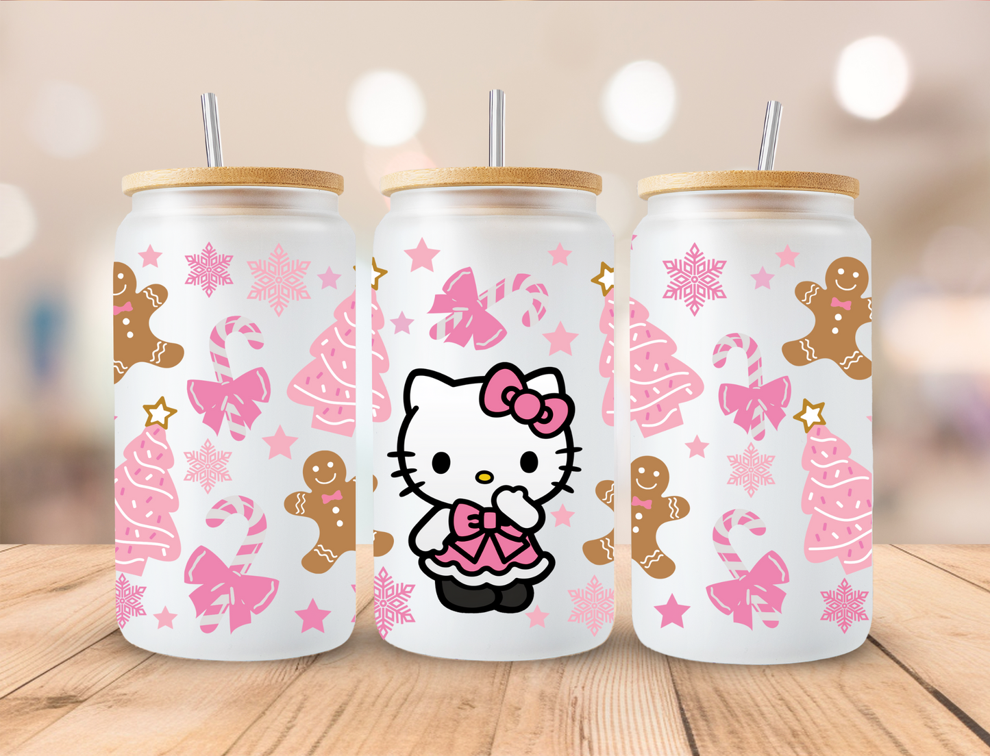 HK Christmas Tree Cake - 16 oz Libby UV DTF