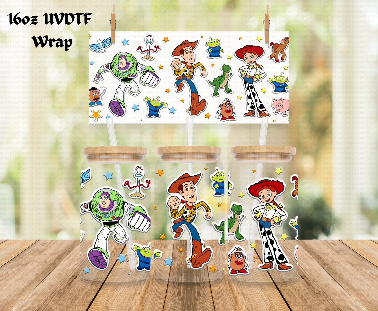 Toy Story Cowboy - 16 oz / 20 oz Libby UV DTF Wrap