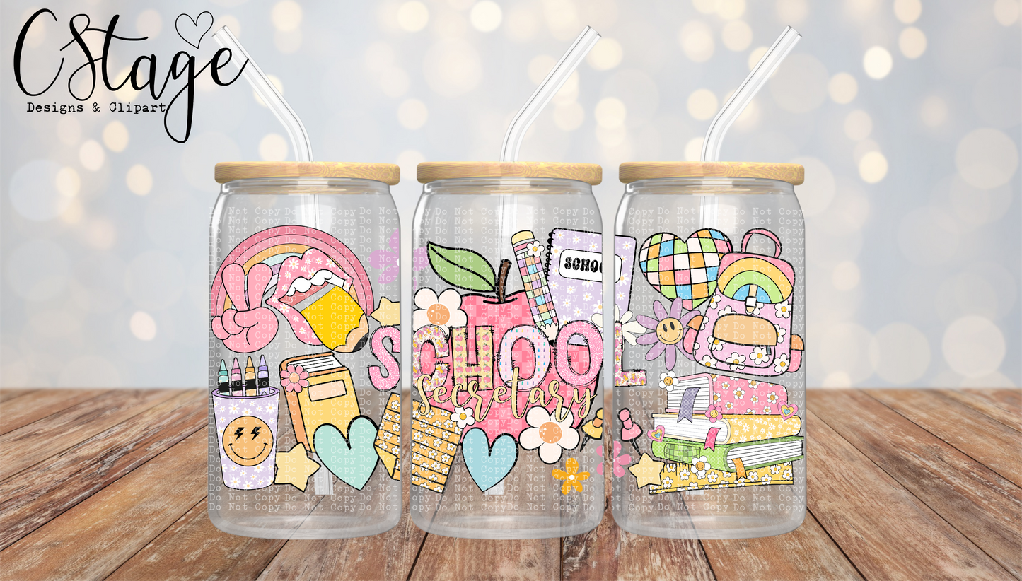 School Secretary - 16 oz / 20 oz Libby UV DTF Wrap