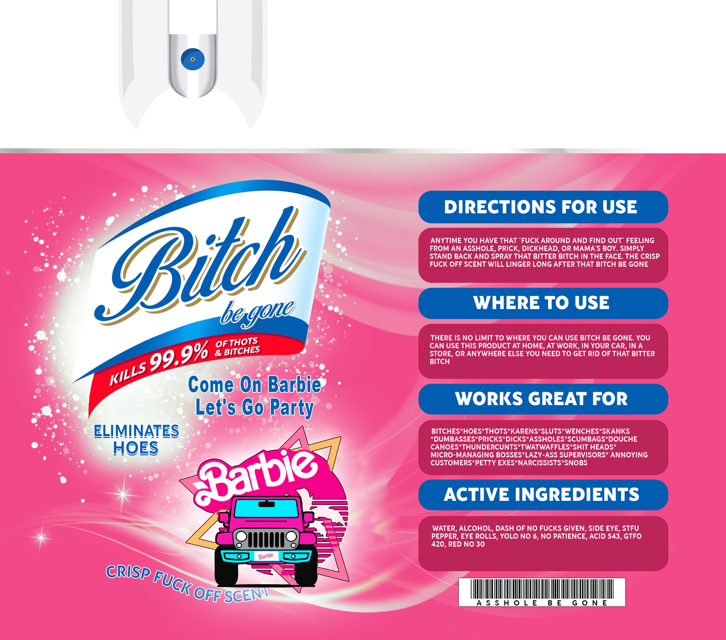 B Spray - 20 Oz Sublimation Transfer