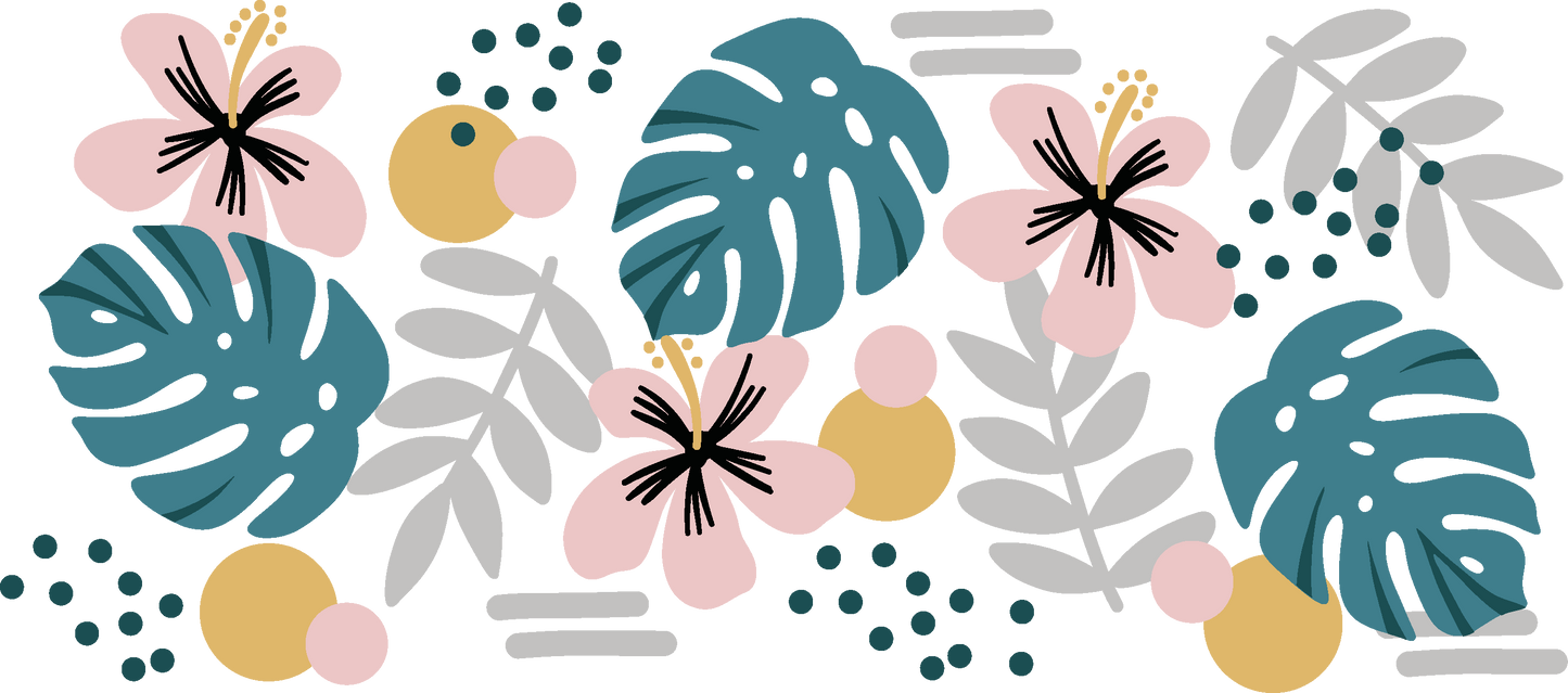 Beach Madera Leaves - 16 oz Libby Vinyl Wrap