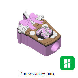 Pink 7 Brew - 3D Printed Straw Topper