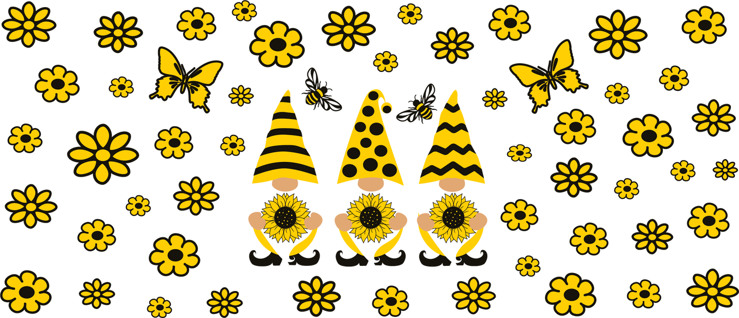 Sunflower Gnome - 16 oz Libby Vinyl Wrap
