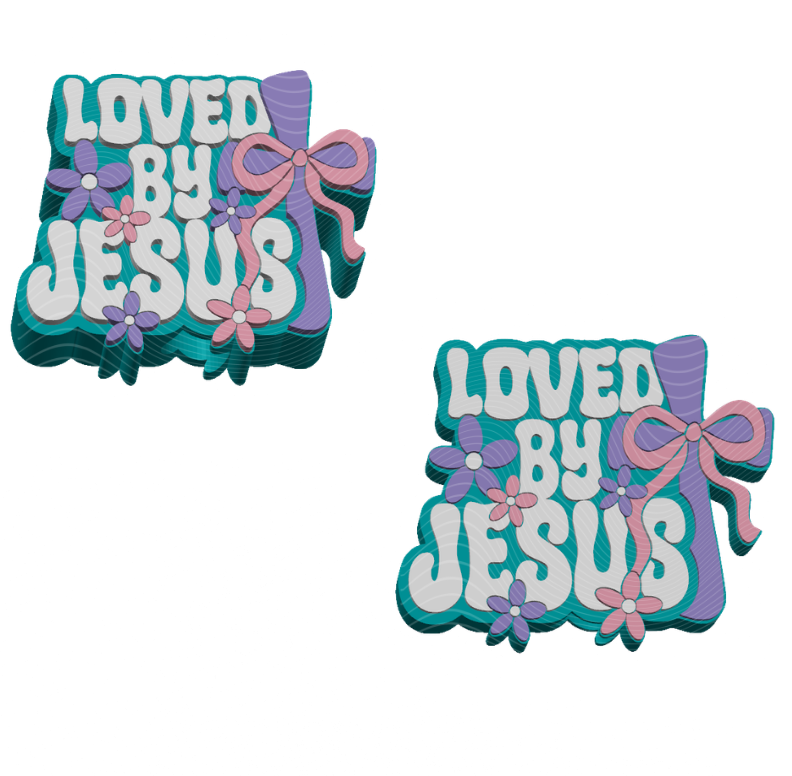 Loved By Jesus - 3D Printed Straw Topper