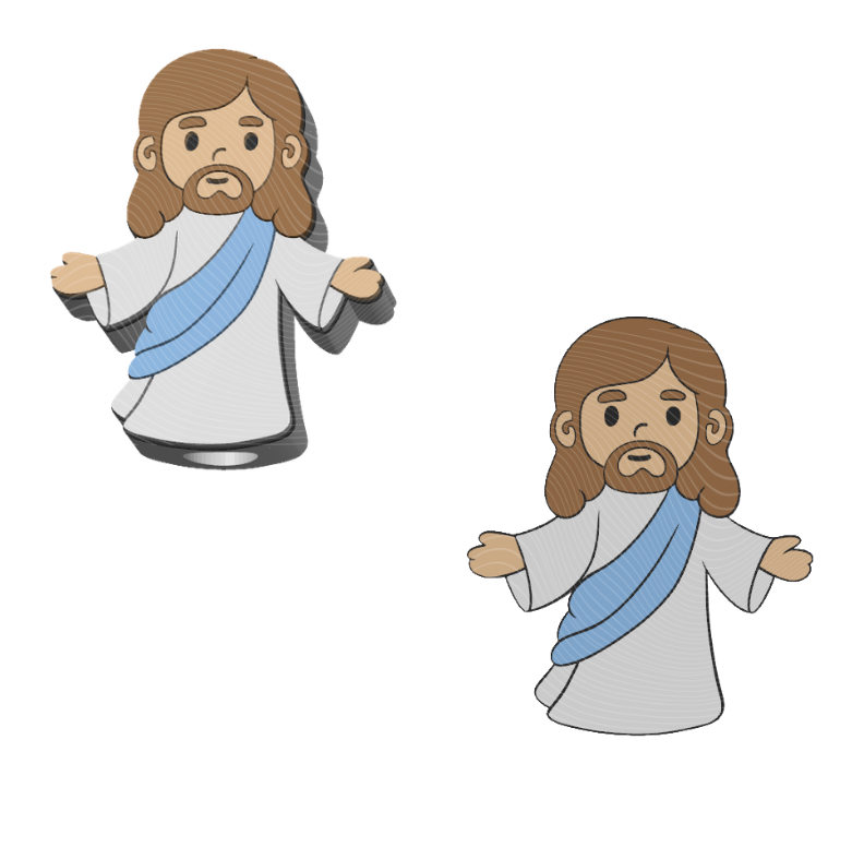 Jesus - 3D Printed Straw Topper