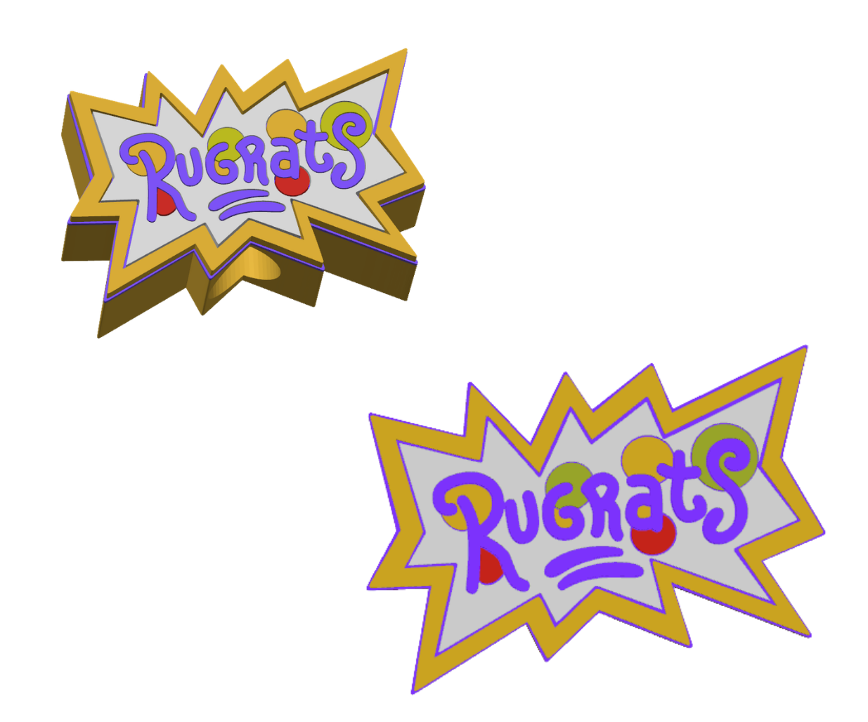 Rugrats - 3D Printed Straw Topper