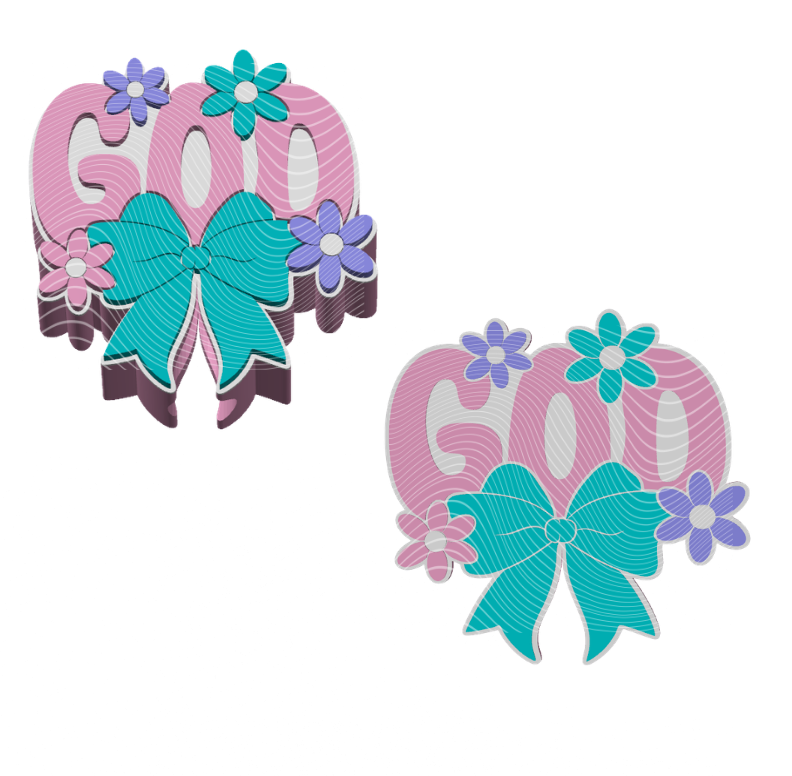 Pastel GOD - 3D Printed Straw Topper