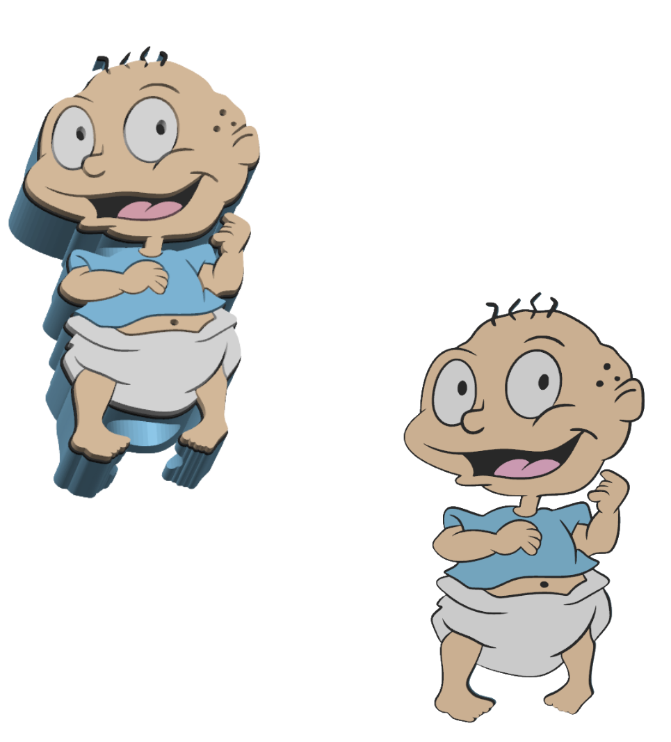 Rugrats Tommy - 3D Printed Straw Topper