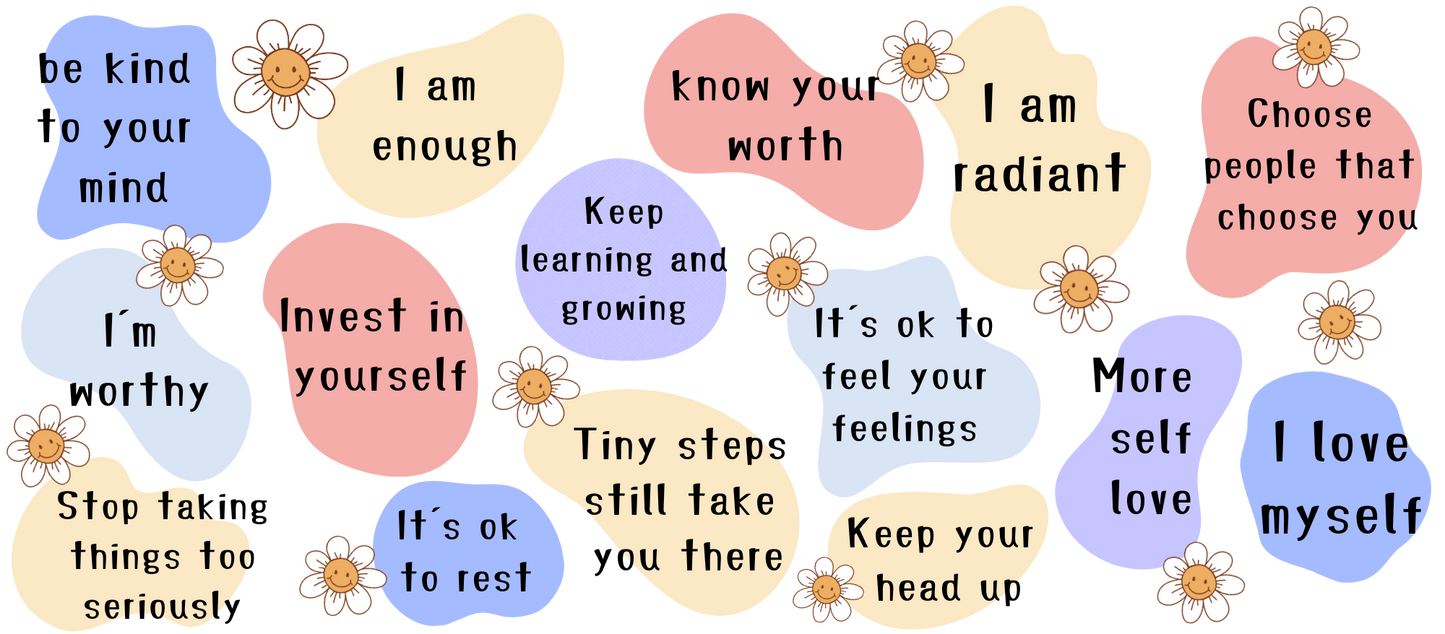 Be Kind To Your Mind Affirmations - 16 oz Libby Vinyl Wrap