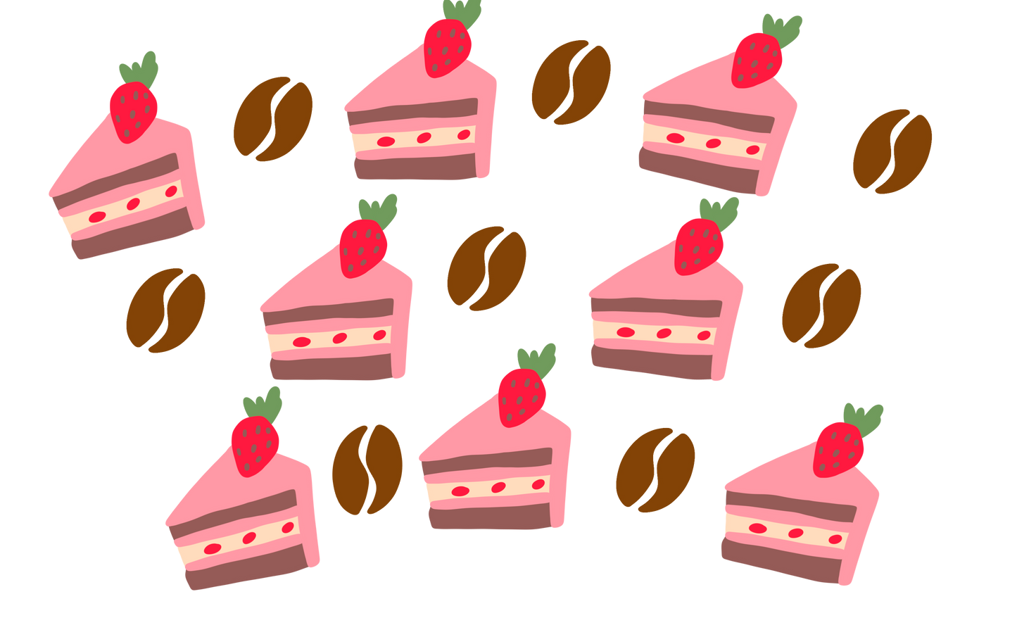 Strawberry Cake Slice - 24 Oz Cold Cup NO HOLE Permanent Vinyl Wrap