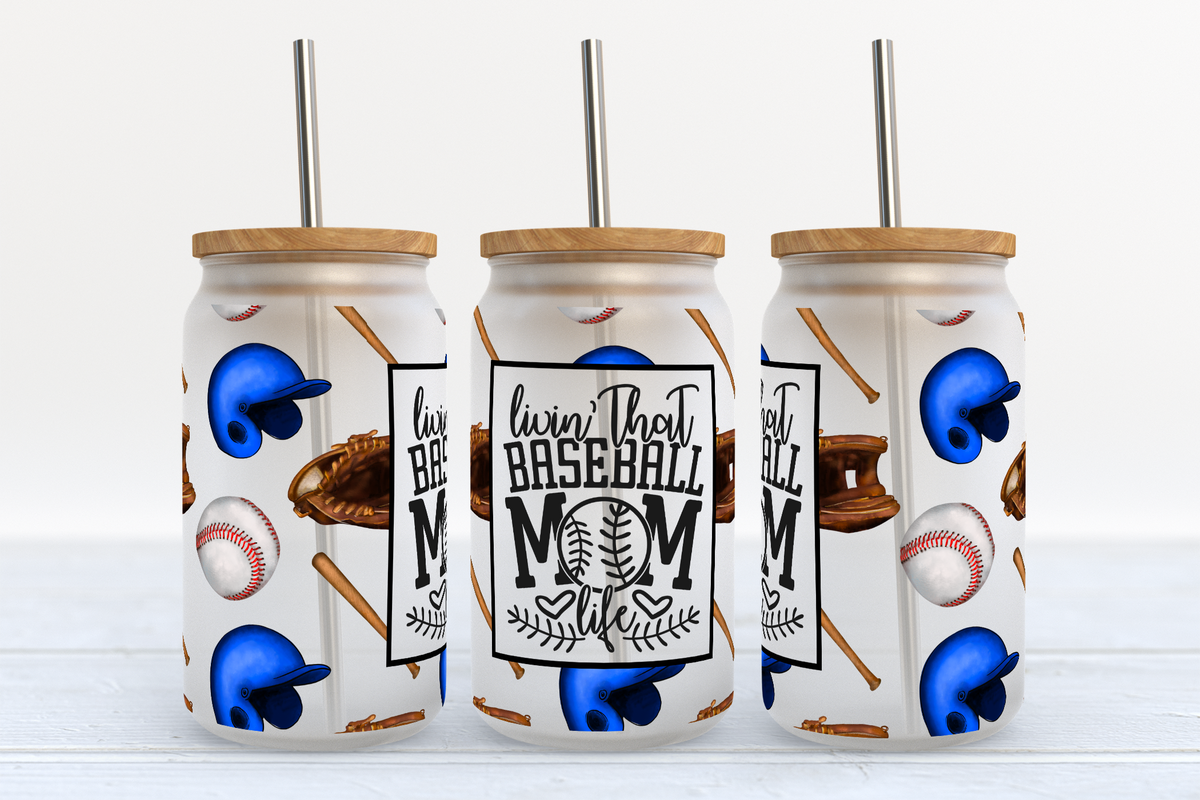 Baseball Mom - 16 OZ Libby Glass Cup
