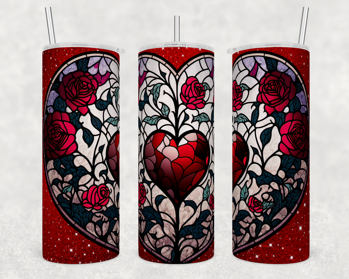 Glass Hearts - Sublimation 20 oz tumbler
