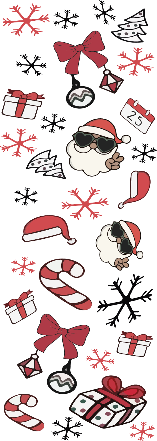 Christmas Ornament and Presents - 16 oz / 20 oz Libby UV DTF Wrap