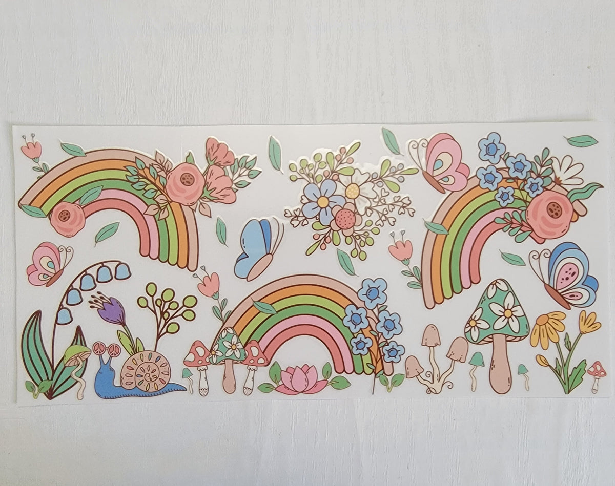 Hippie Retro Spring Mushroom Bundle - Libby UV DTF Wrap Bundle