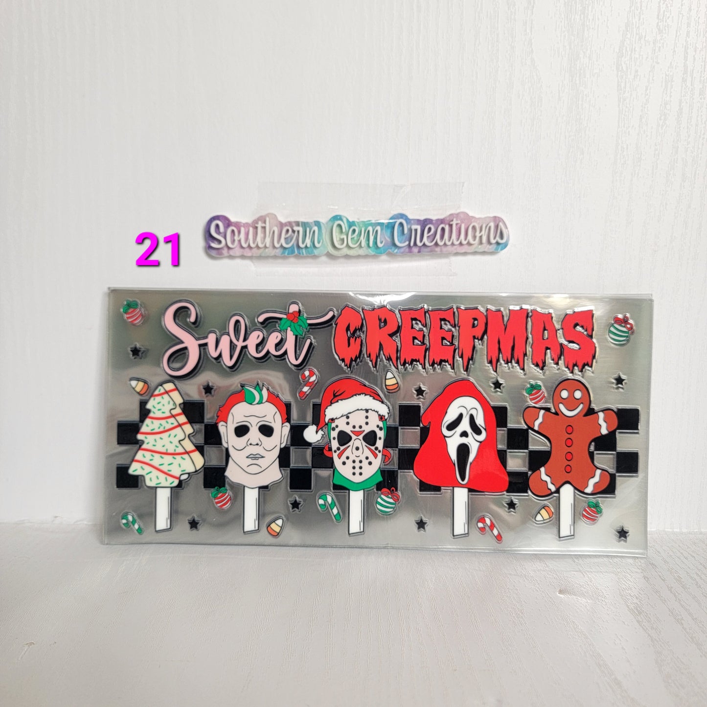 Christmas Creepers - 16 oz Libby UV DTF RTS