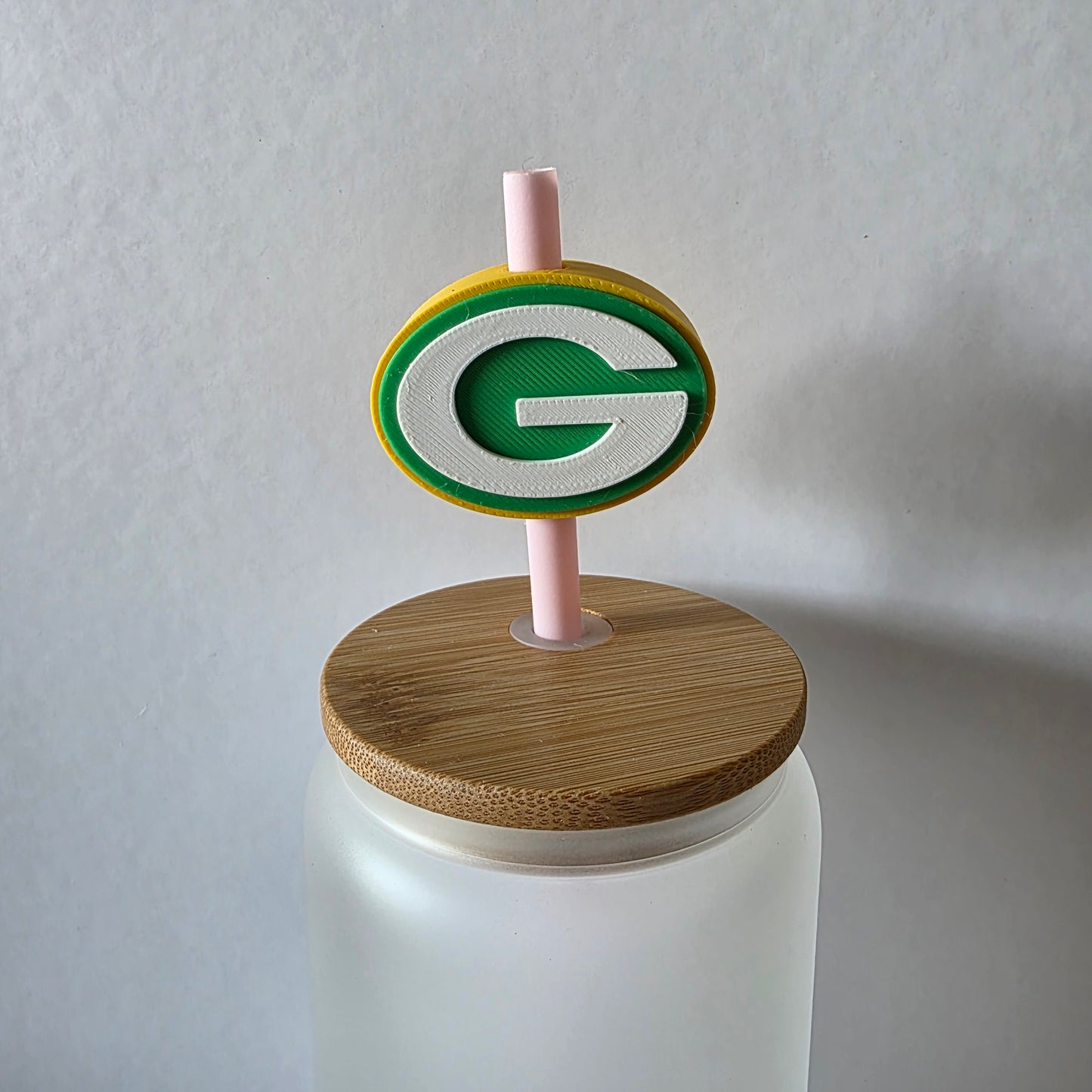 Football Packers 3D Printed Straw Topper