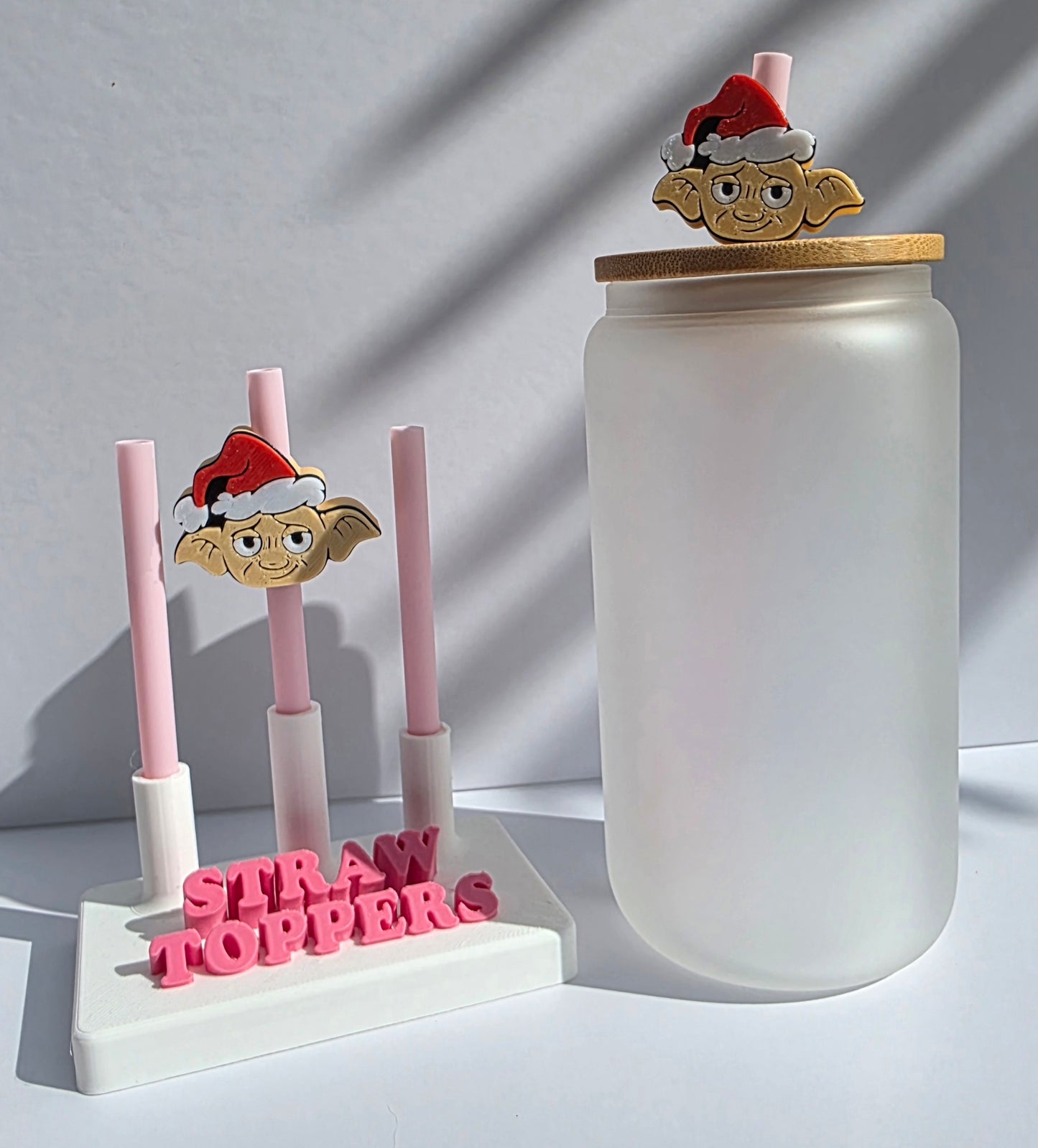 Christmas Elf Wizard 3D Printed Straw Topper