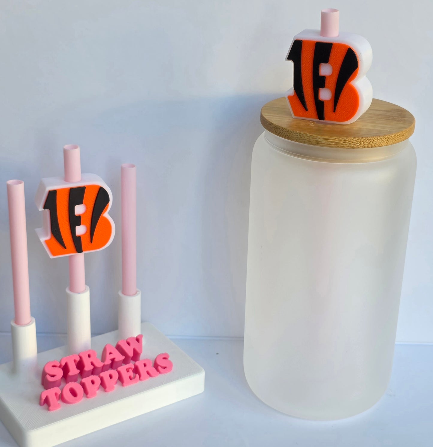 Football Bengals 3D Printed Straw Topper