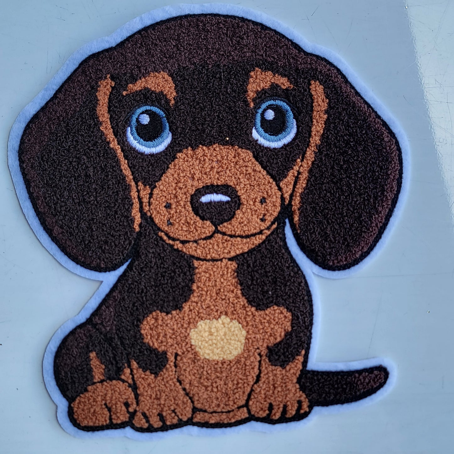 Brown Dog Kitty Chenile Patch
