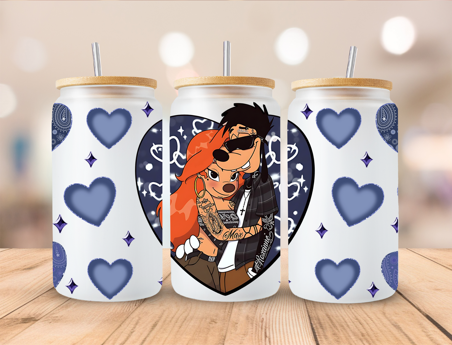 Mouse Couple Love Chicano - 16 oz / 20 oz Libby UV DTF Wrap