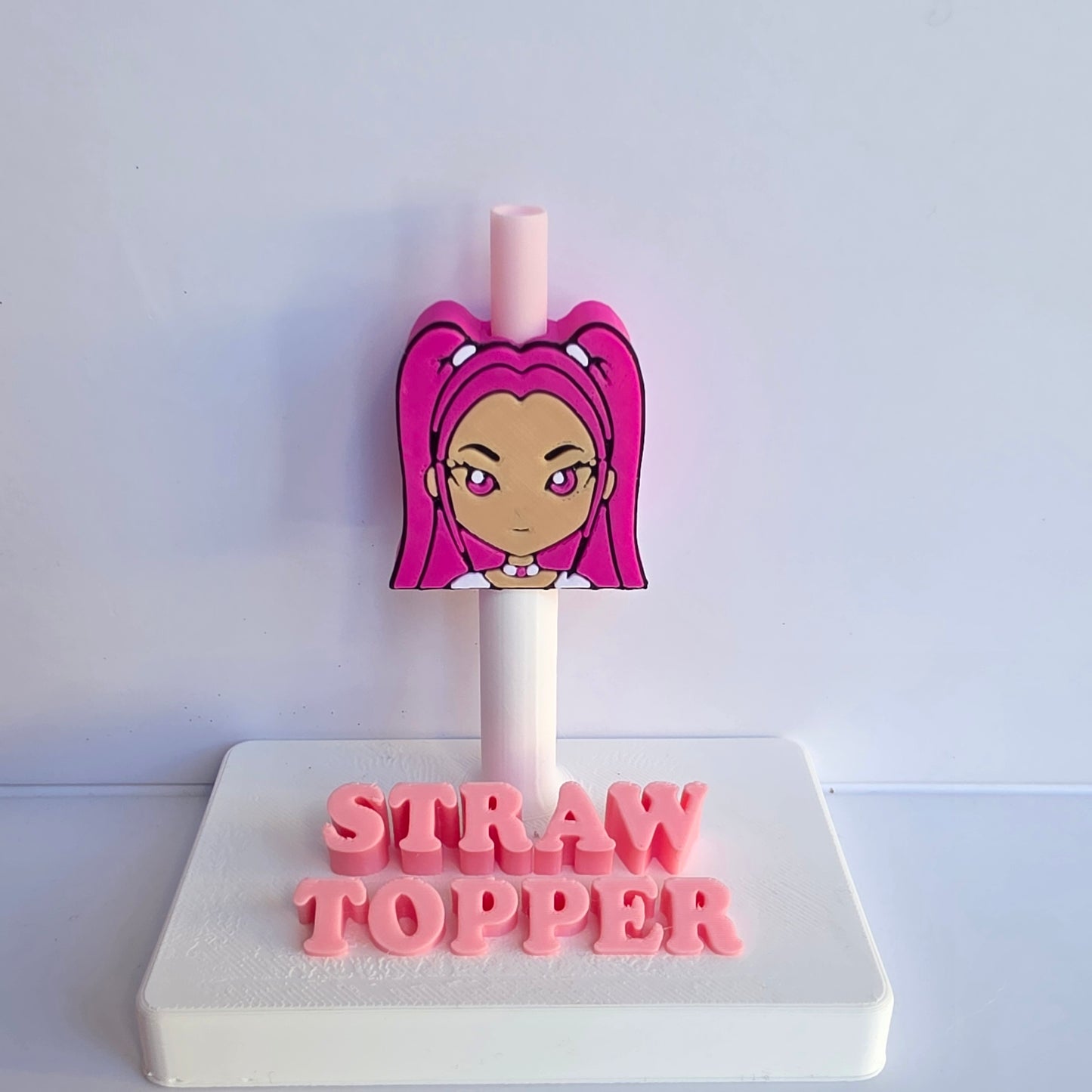 Kpop K Pop Girl 3D Printed Straw Topper