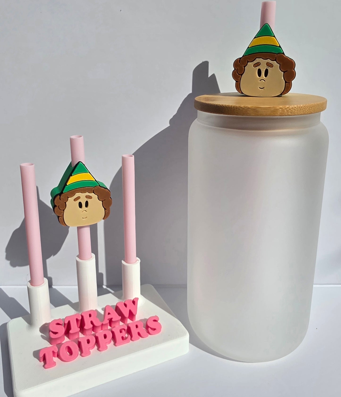 Christmas Elf 3D Printed Straw Topper