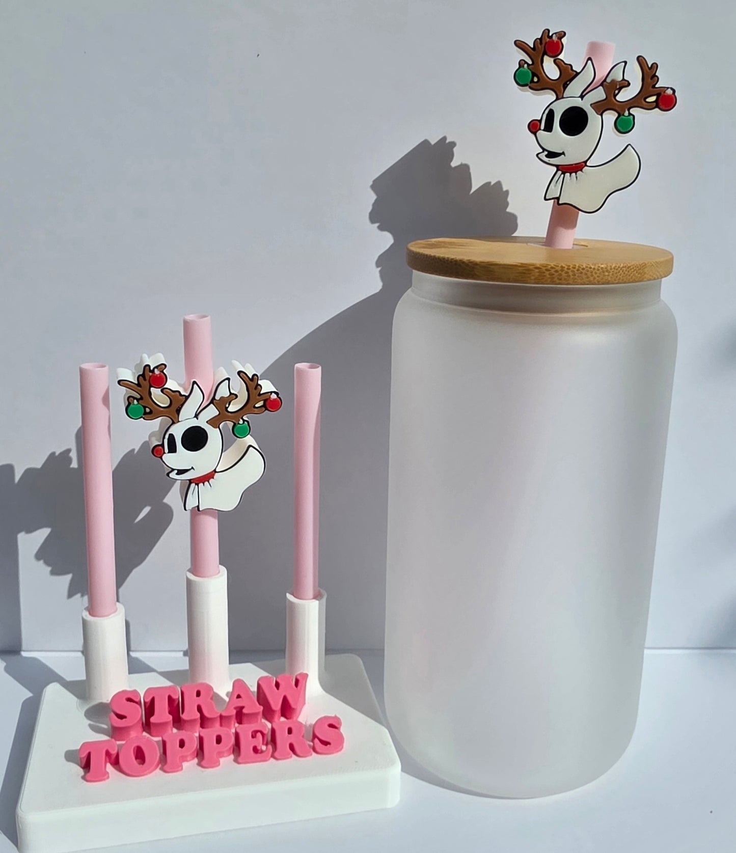 Christmas NBC Dog 3D Printed Straw Topper