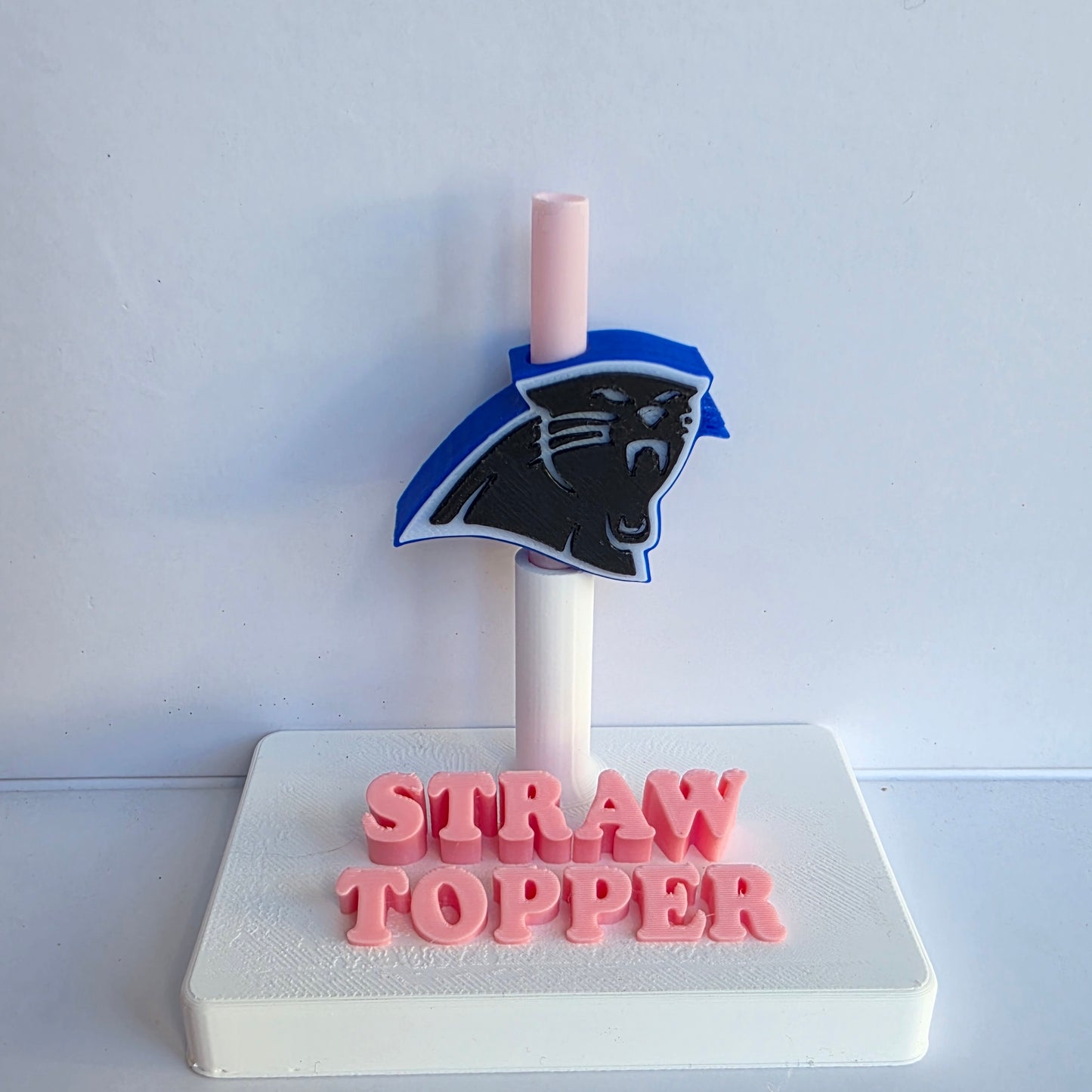 Football Panthers 3D Printed Straw Topper