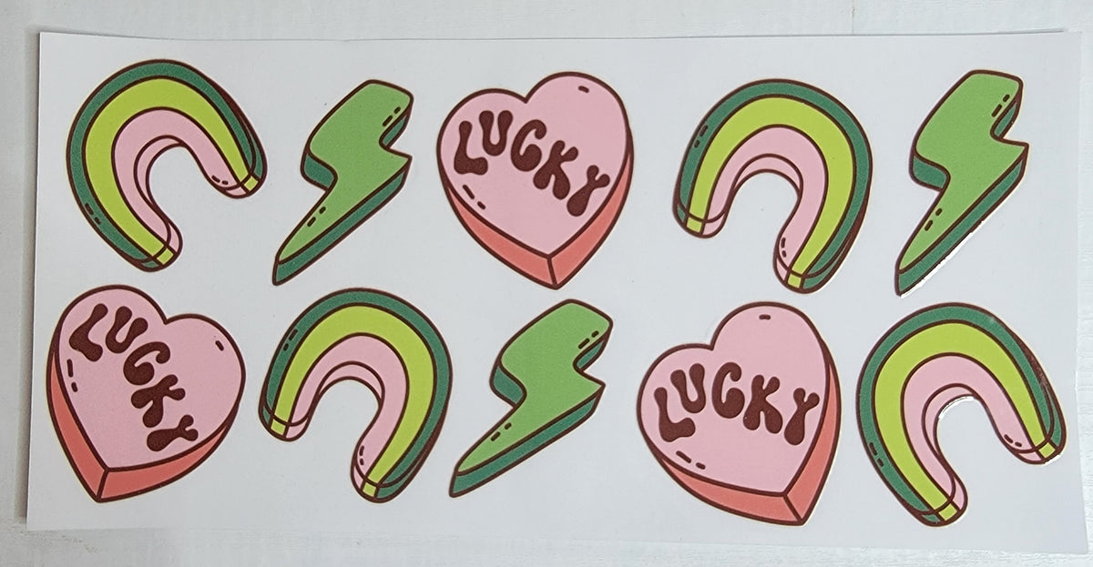 Saint Patrick's Day Lucky Marshmallows - 16 oz Libby UV DTF Wrap RTS