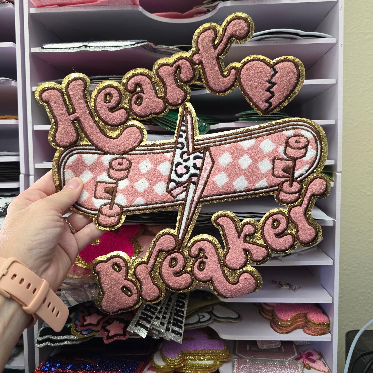 Valentines Heartbreaker Chenile Patch