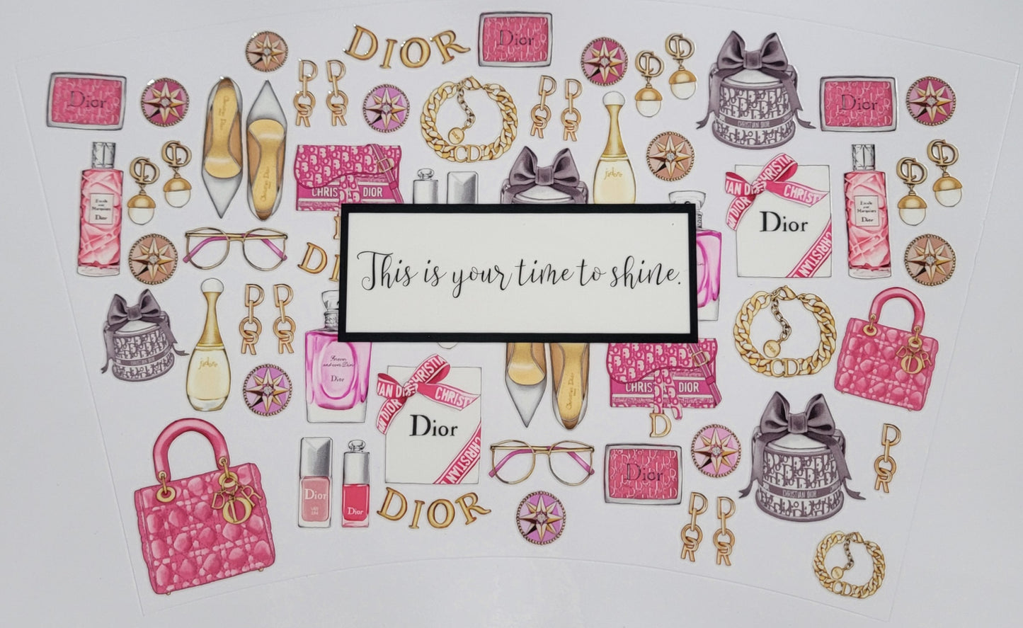 Designer This Is Your Time To Shine - 24 oz cold cup Wrap RTS