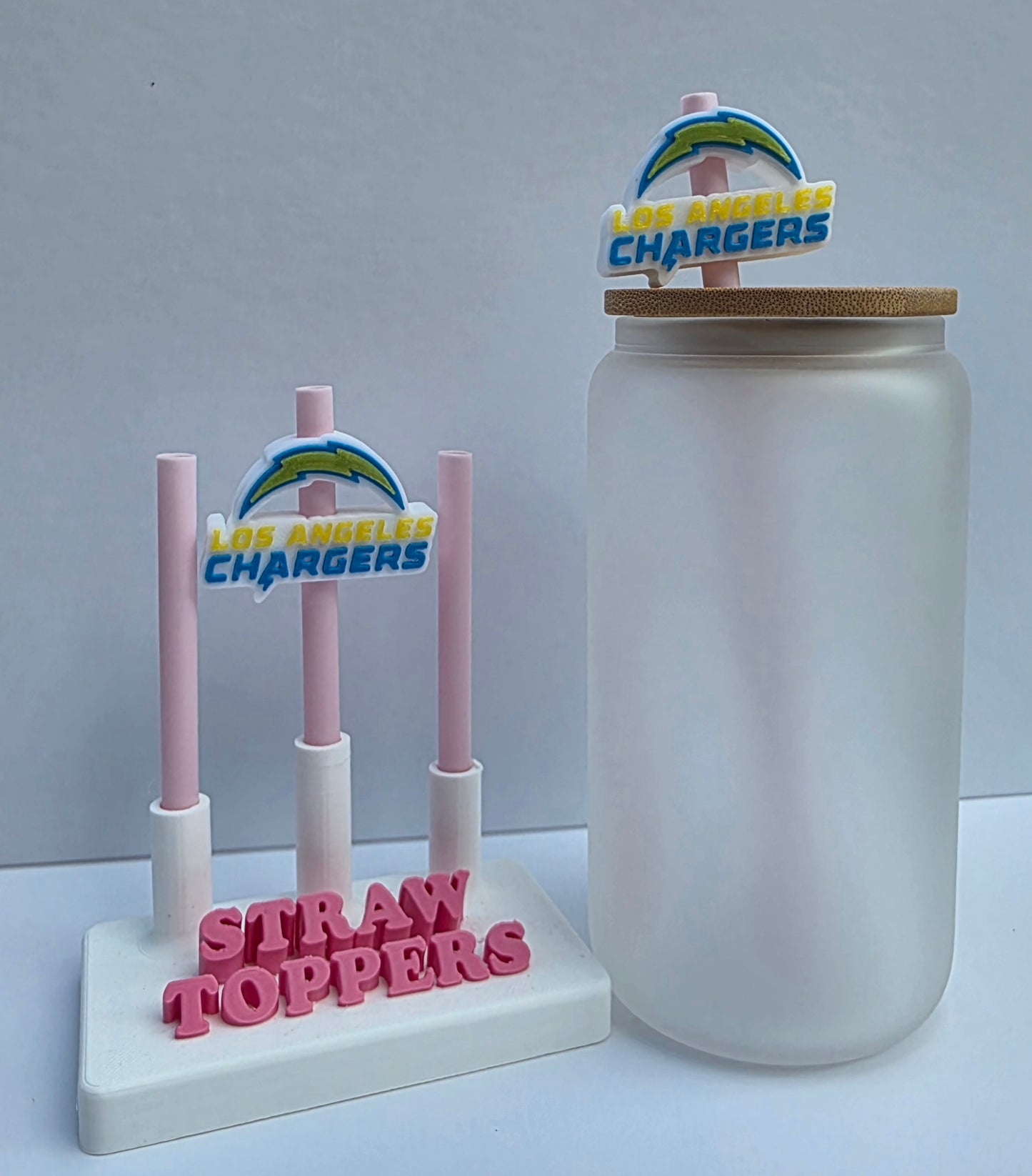 Football Chargers 3D Printed Straw Topper