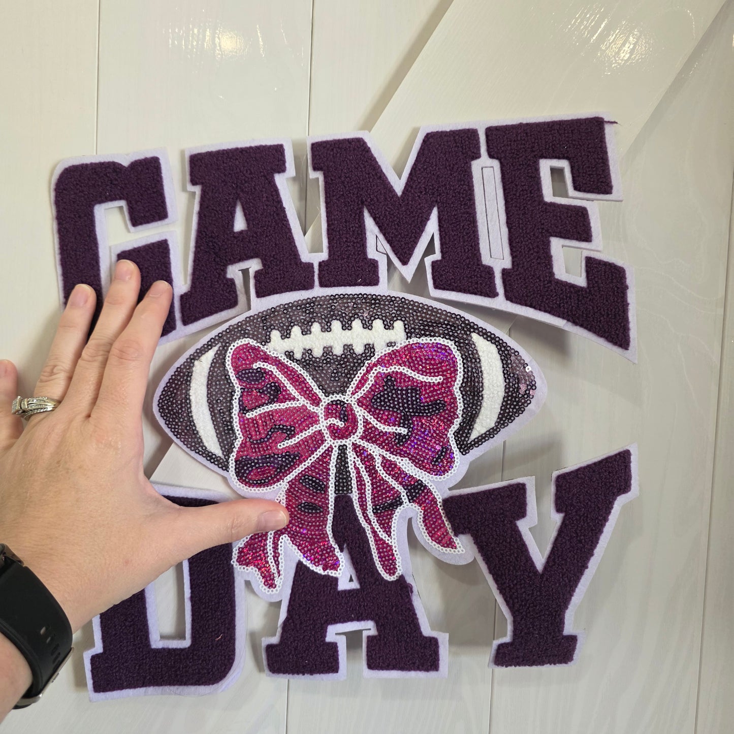 Purple Game Day - Chenile Patch