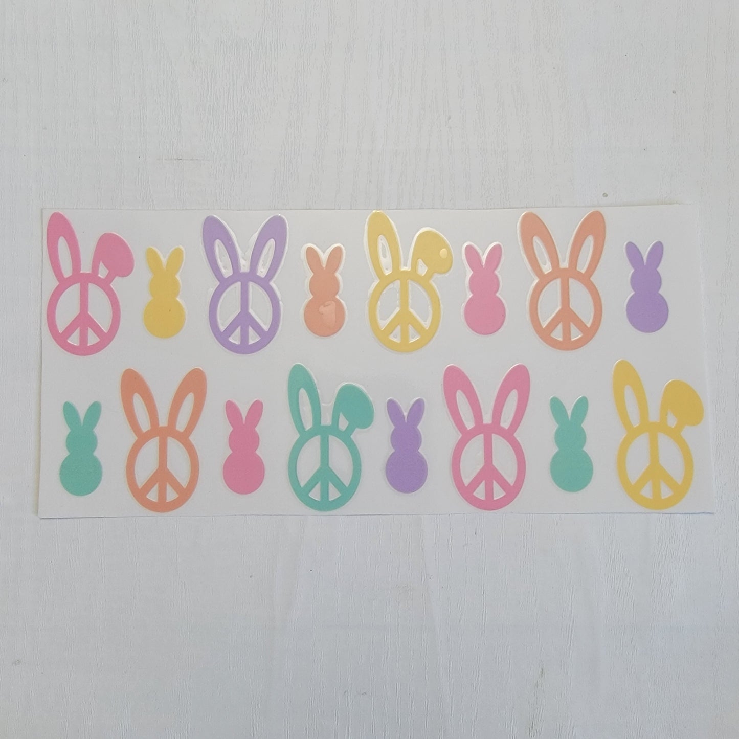 Colorful Easter Peace Bunny Bundle - Libby UV DTF Wrap Bundle